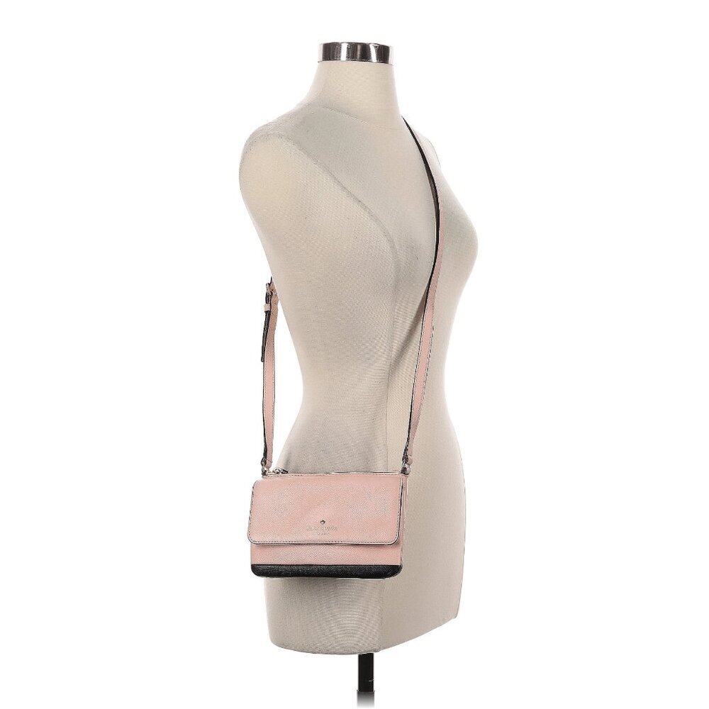 Kate Spade Greene Street Karlee Crossbody PXRU7582 – Punch Pink with Black Trim - Picture 4 of 9